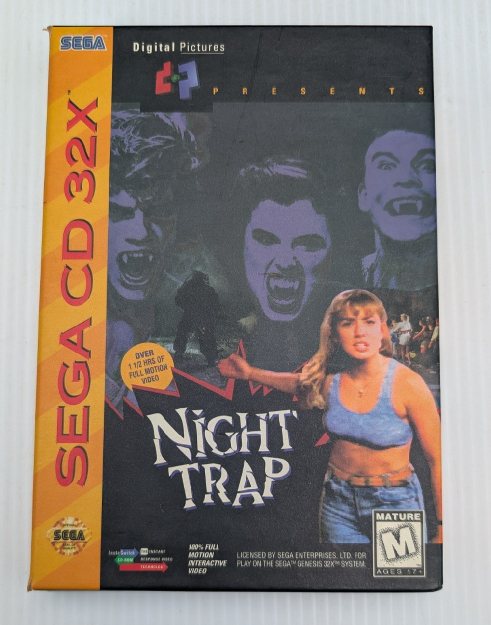 Night Trap Sega CD 32X Complete In Box 2-Disc Manual Registration Card
